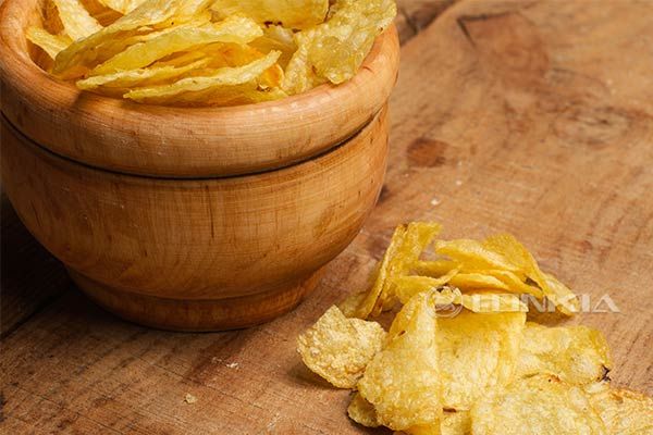 Display of finished potato chips