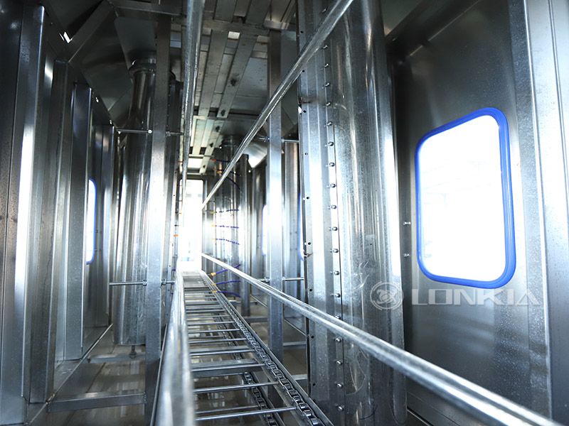 automatic pallet washer structure