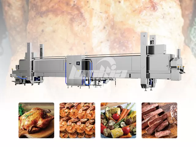 Meat Tunnel Steaming and Baking Line